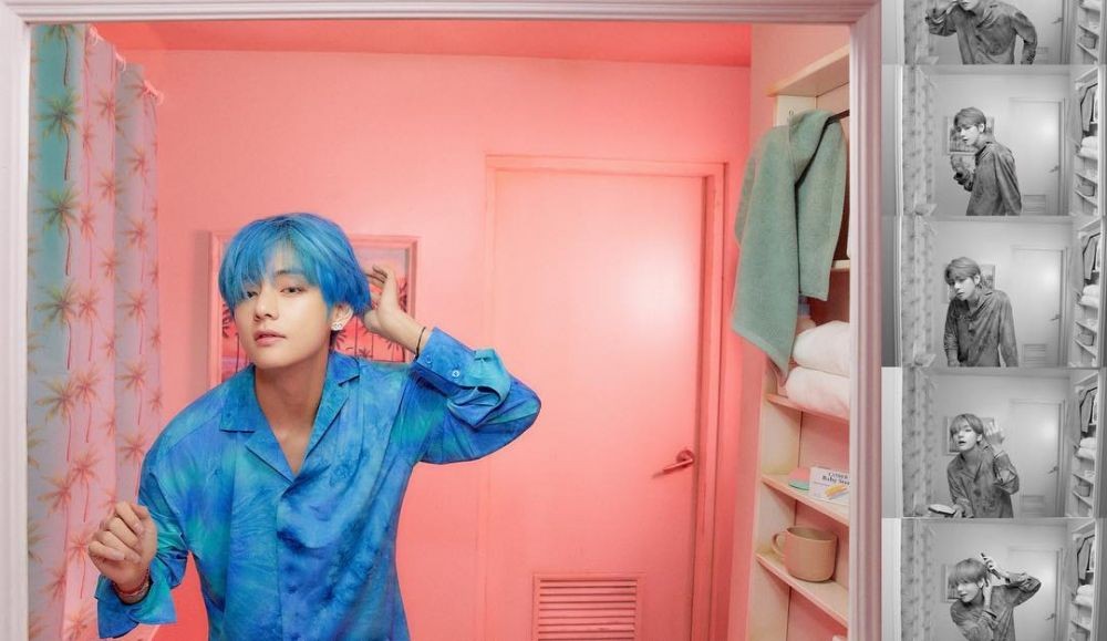 10 Pesona V Bts Dengan Rambut Biru Mirip Atta Halilintar