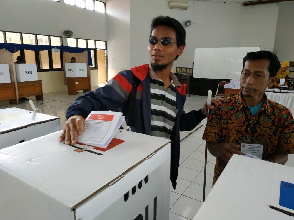 Penyadang Disabilitas di Bandung Pun Ikut Meramaikan Pemilu 2019