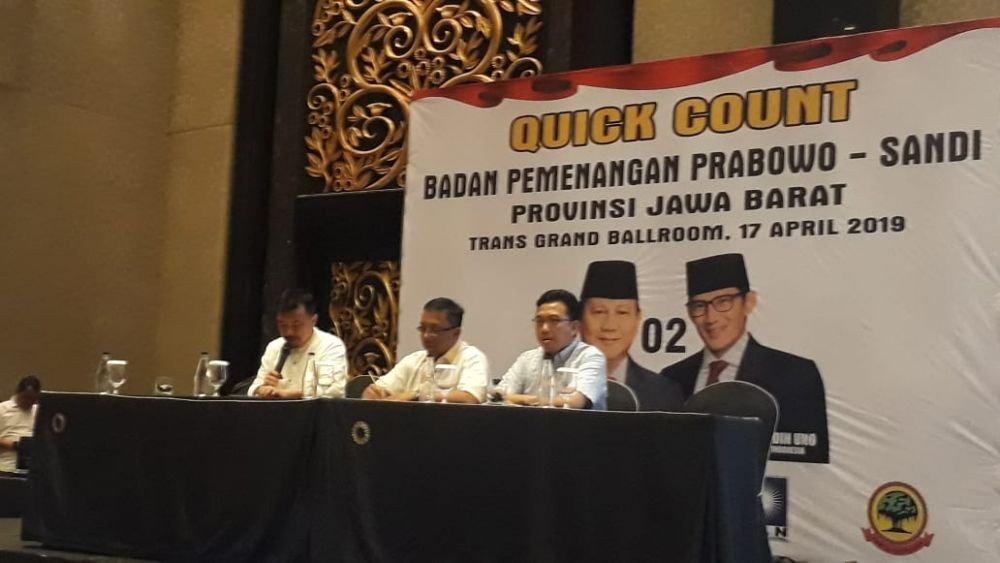 Quick Count Internal, BPD Klaim Prabowo Menang 60 Persen di Jabar