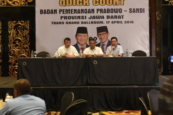 Quick Count Internal, BPD Klaim Prabowo Menang 60 Persen di Jabar
