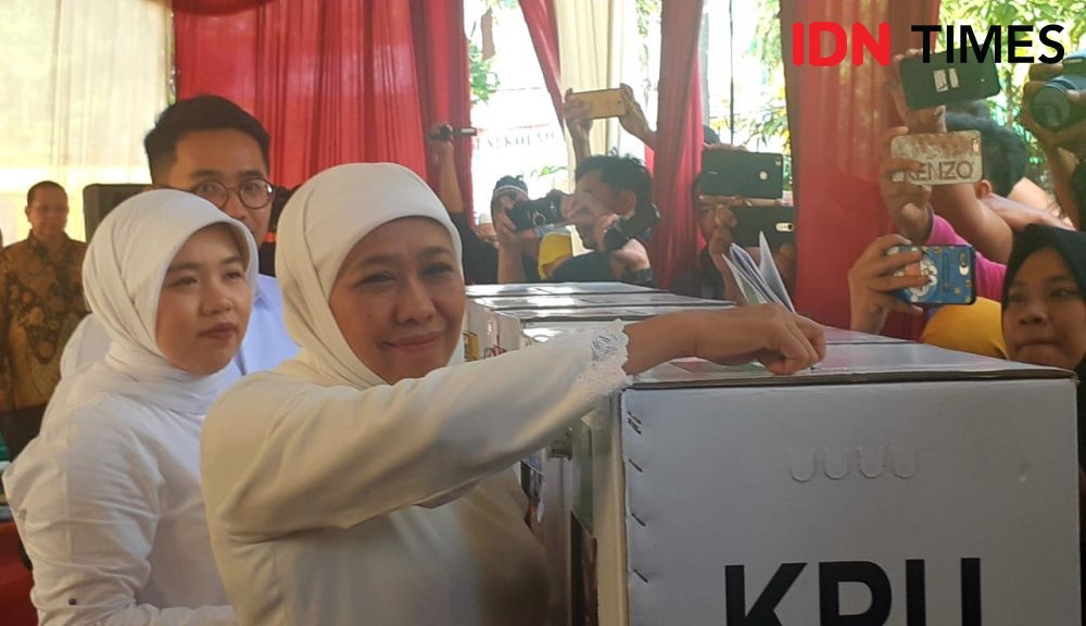 Khofifah Yakin Angka Partisipasi Pemilu di Jatim Tembus 77,5 Persen
