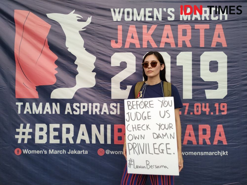 Women's March di Mata 5 Publik Figur, Perempuan Harus #BeraniBersuara