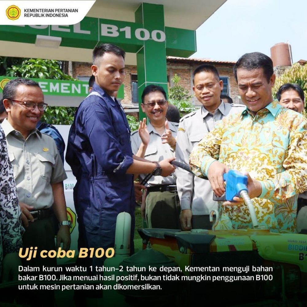 Keren, Kementan Sukses Kembangkan Bahan Bakar Biodiesel B100