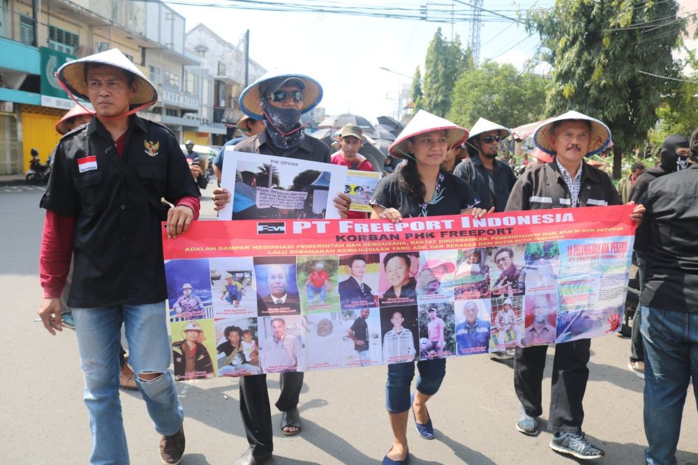 Peringati May Day, 68 Mantan Buruh Freeport Tuntut Pemenuhan Hak 