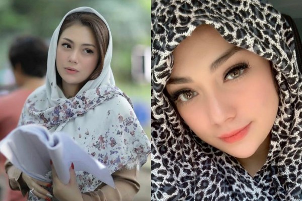 10 Potret Memesona Celine Evangelista saat Kenakan Hijab