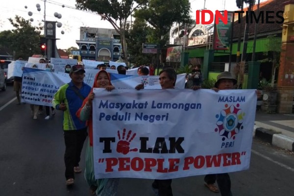 Ratusan Masyarakat Lamongan Tolak Aksi People Power