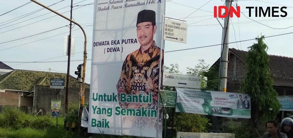 Jelang Pilkada, Baliho Kandidat Calon Bupati Bantul Mulai Bermunculan