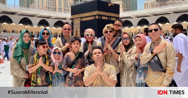 10 potret kompak gen halilintar lebaran di mekkah, penuh khidmat!