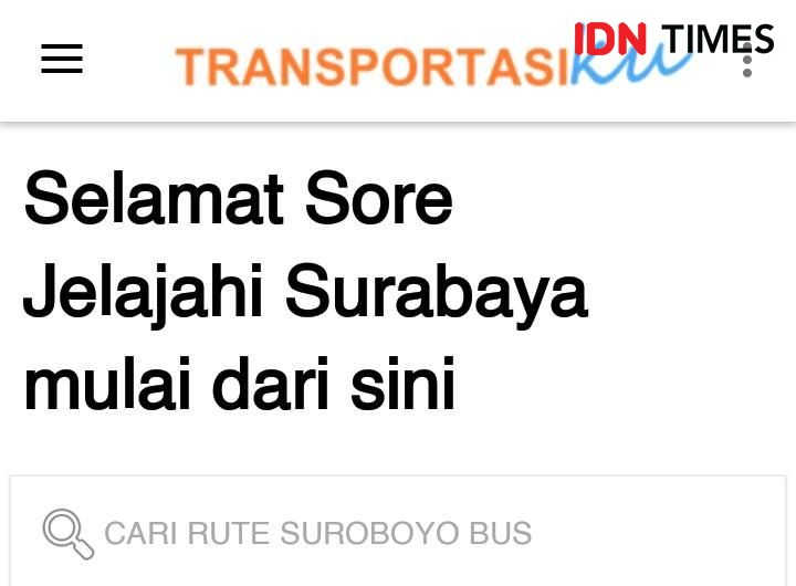 Transportasiku, Aplikasi Lalu Lintas Serba Ada untuk Warga Surabaya