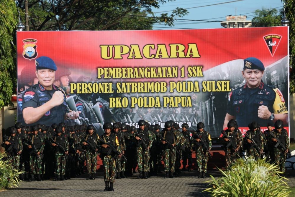 Pilpres Selesai, Polda Sulsel Tarik 1 SSK Brimob dari Jakarta 