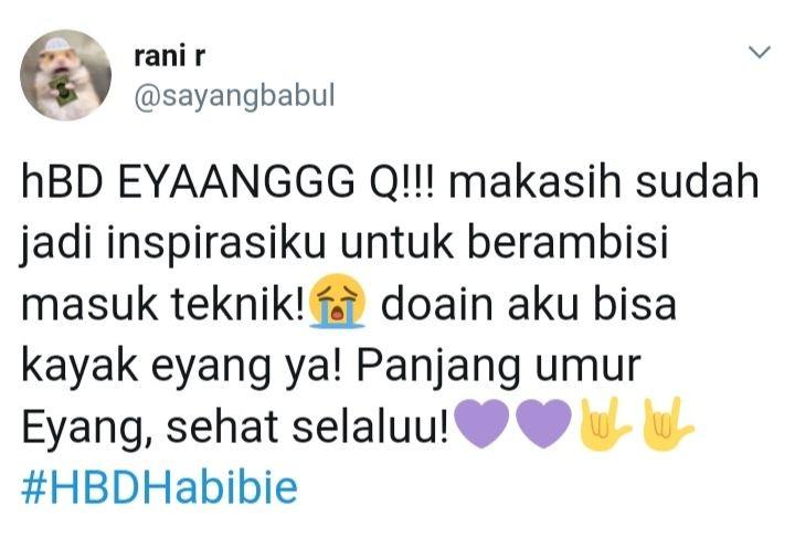 Habibie Ulang Tahun ke-83, Warganet Ramai Beri Ucapan di Twitter