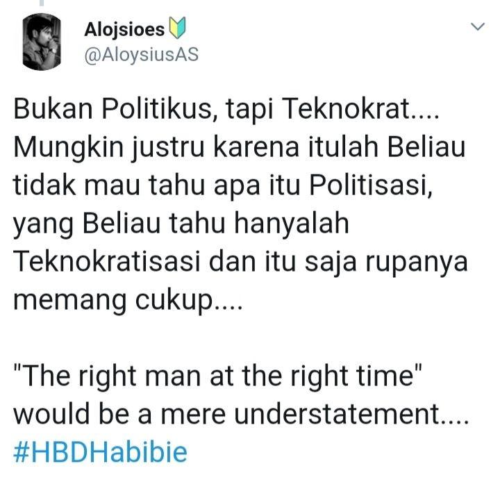 Habibie Ulang Tahun ke-83, Warganet Ramai Beri Ucapan di Twitter