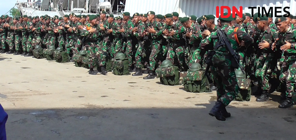 450 Prajurit Yonif Raider 303/SSM Kostrad Jaga Perbatasan RI-Malaysia