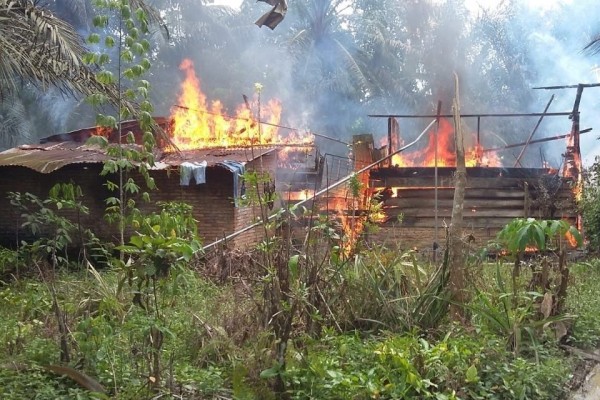 Gara-gara Tidak Diberi Uang, Anak di Langkat Nekat Bakar Rumahnya