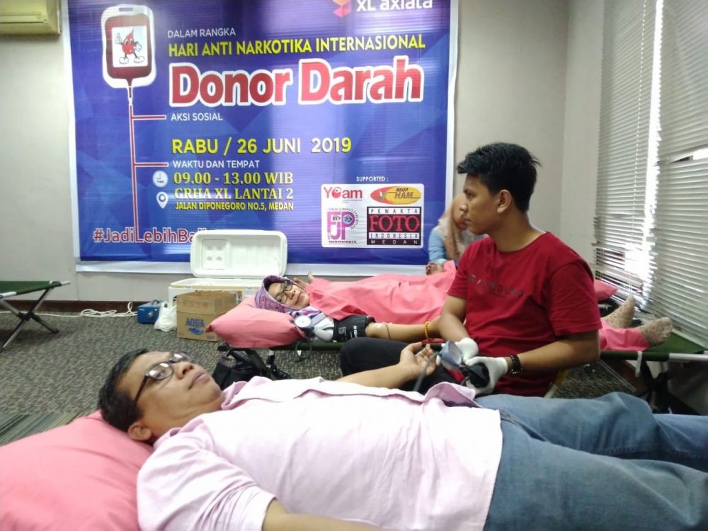 Peringati Hari Anti Narkoba, XL Axiata Gelar Donor Darah di Medan