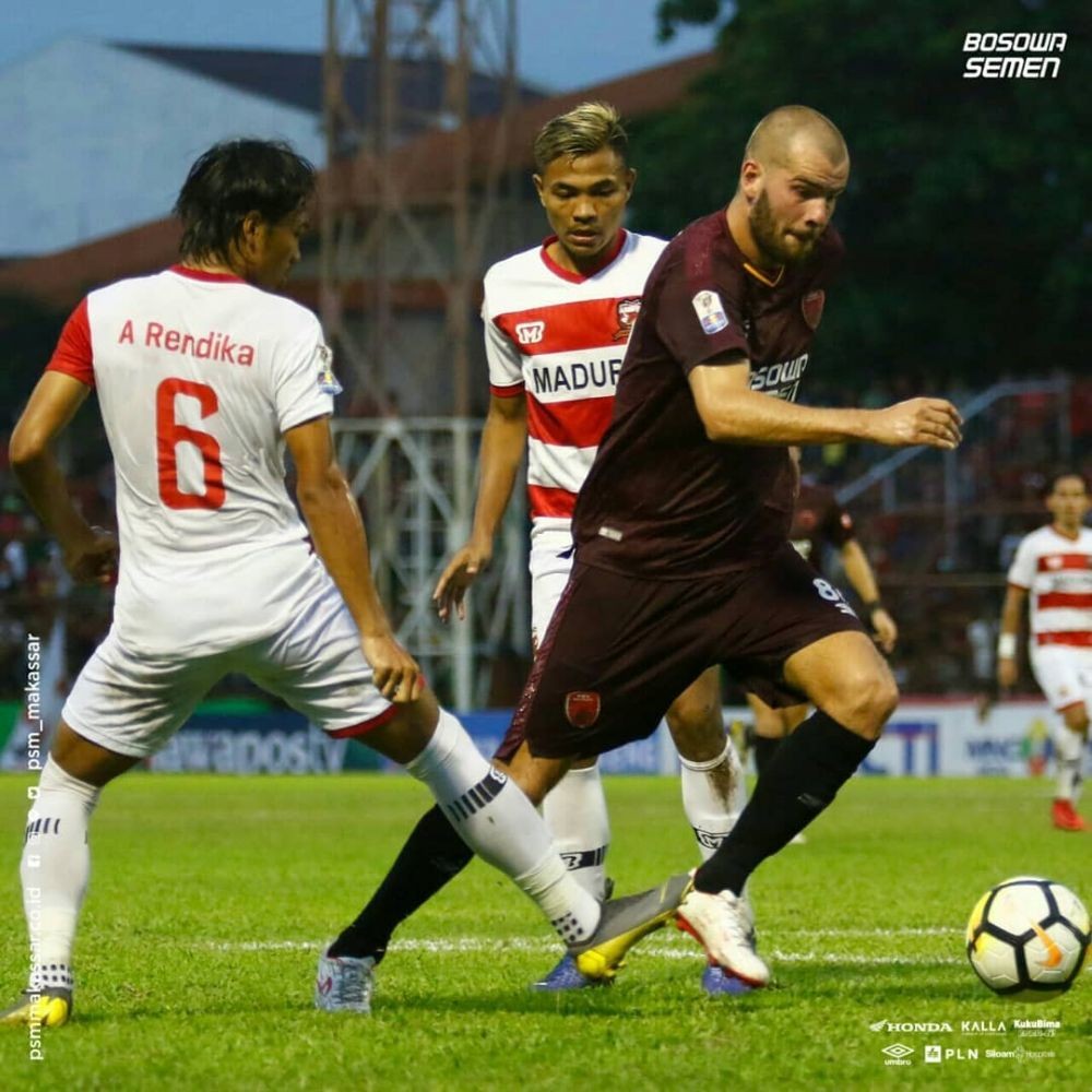 Lima Pertemuan Terakhir PSM Vs Madura United, Rekor Imbang!
