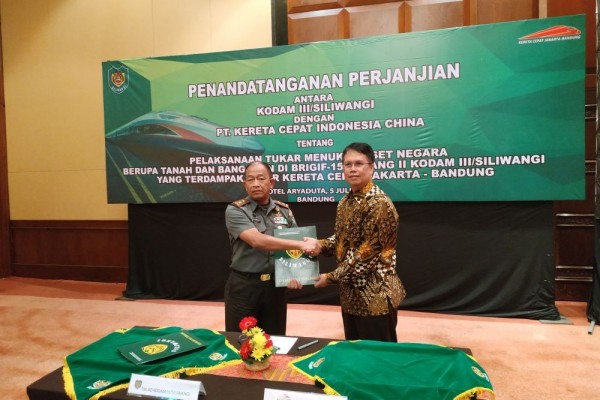 PT KCIC Tukar Guling Tanah Milik TNI AD Senilai Rp135 Miliar di Cimahi