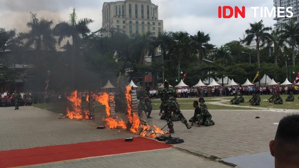 Bikin Merinding, 5 Atraksi di Acara HUT Bhayangkara Polda Sumut