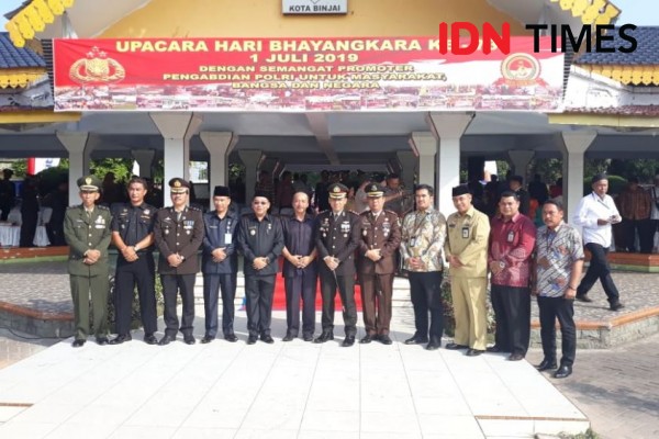 HUT Bhayangkara, Pemko Binjai Hibahkan Tanah dan Bangunan ke Polisi