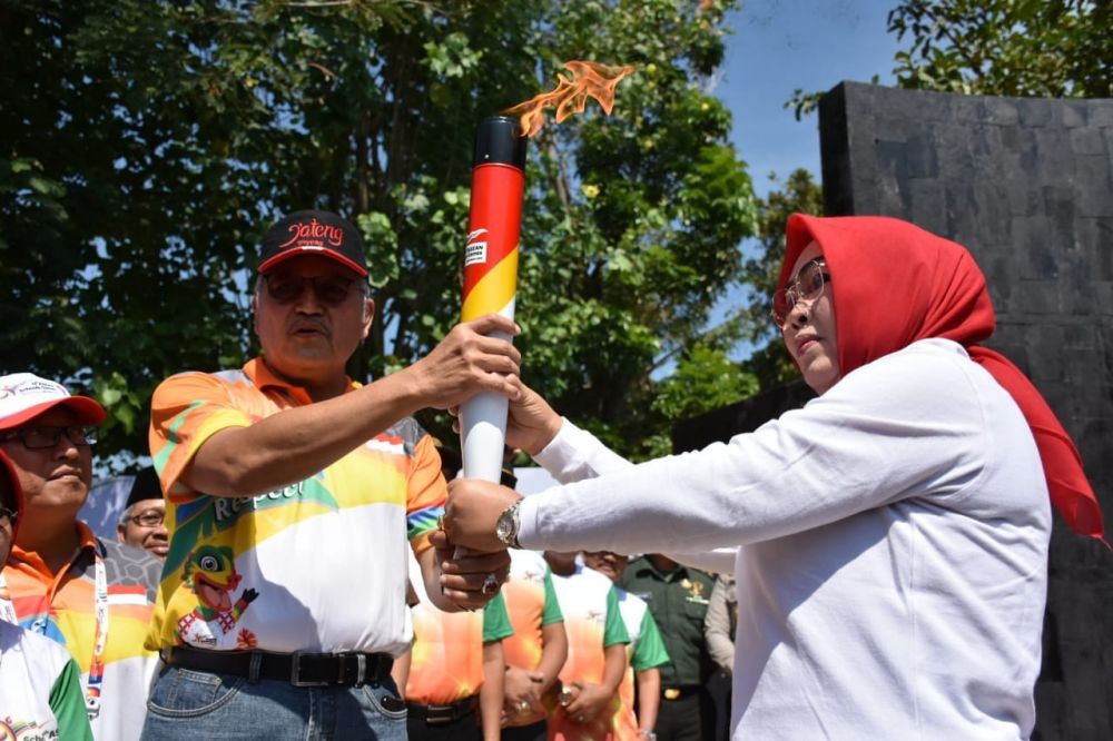 Api ASEAN Schools Games 2019 diarak dari Grobogan ke Semarang