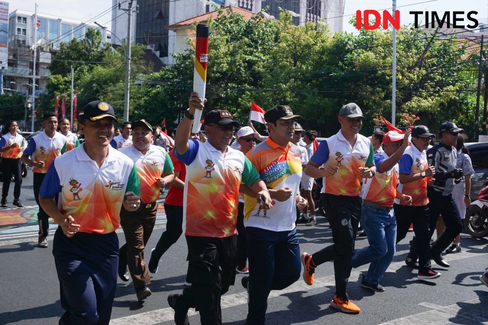 [FOTO] 10 Potret Arak-arakan Torch Relay ASEAN School Games 2019