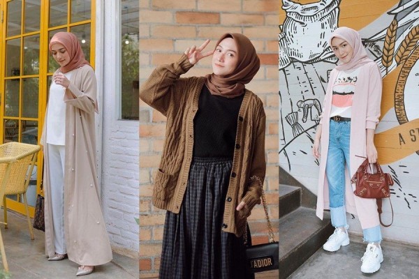 10 Inspirasi Padu Padan Cardigan untuk Hijabers Stylish