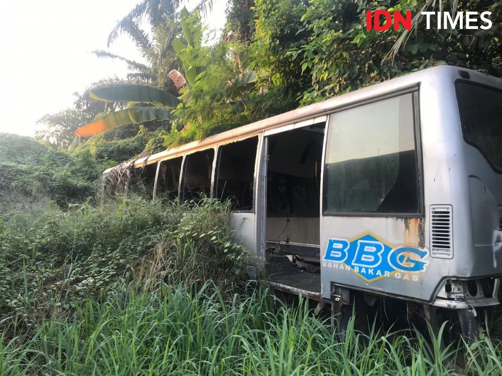 Selain di Bogor, Bus Transjakarta  Mangkrak Juga Ada di Tangsel