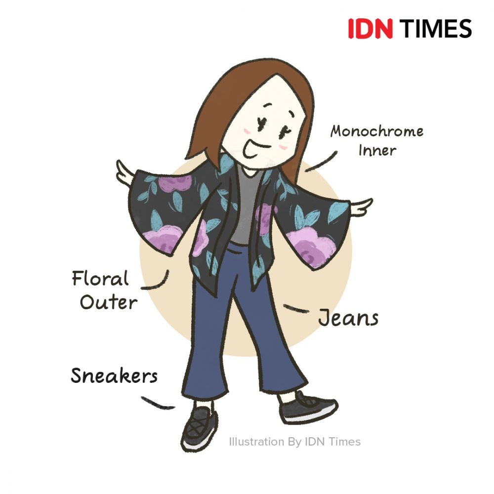 10 Ilustrasi Referensi Baju Cewek ke Kampus, Nyaman Tetap Stylish