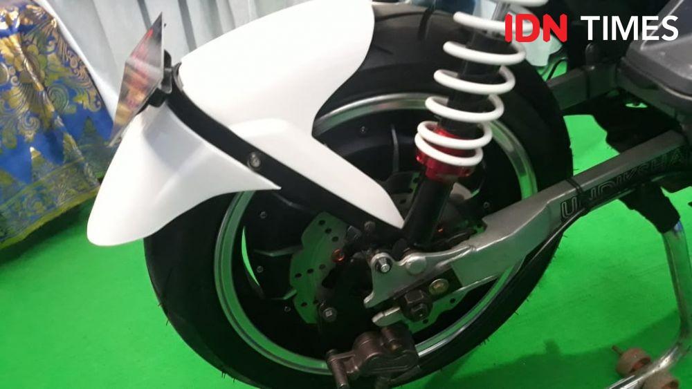 Motor Listrik Karya Mahasiswa Undhiksa Bali ini dari Pelepah Gebang