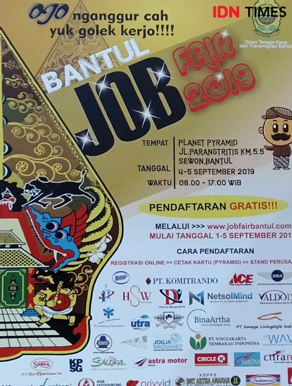 5 Ribu Lebih Lowongan Kerja Ditawarkan di Bantul Job Fair 2019