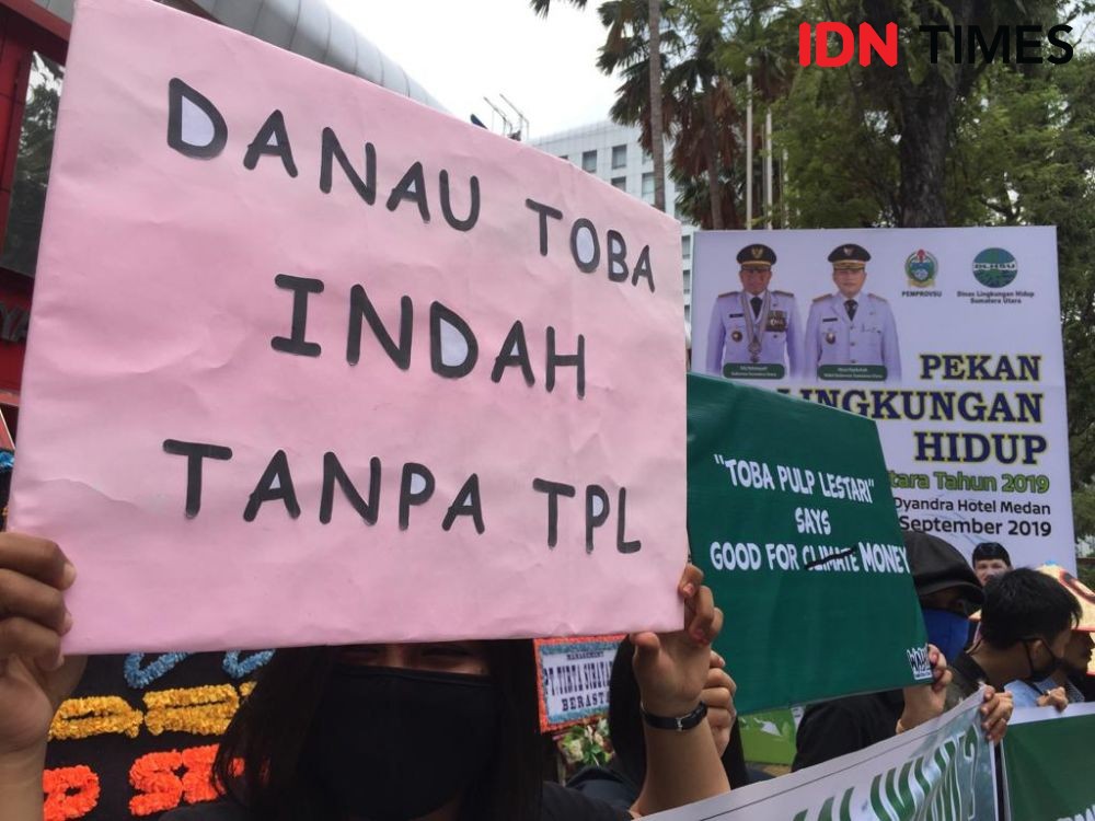 Indonesia Climate Change Forum di Medan, Walhi Sumut Turun ke Jalan