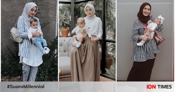 Begini 10 Gaya Ootd Mama Baby Ala Influencer Hijab Indonesia Idn Times Jabar