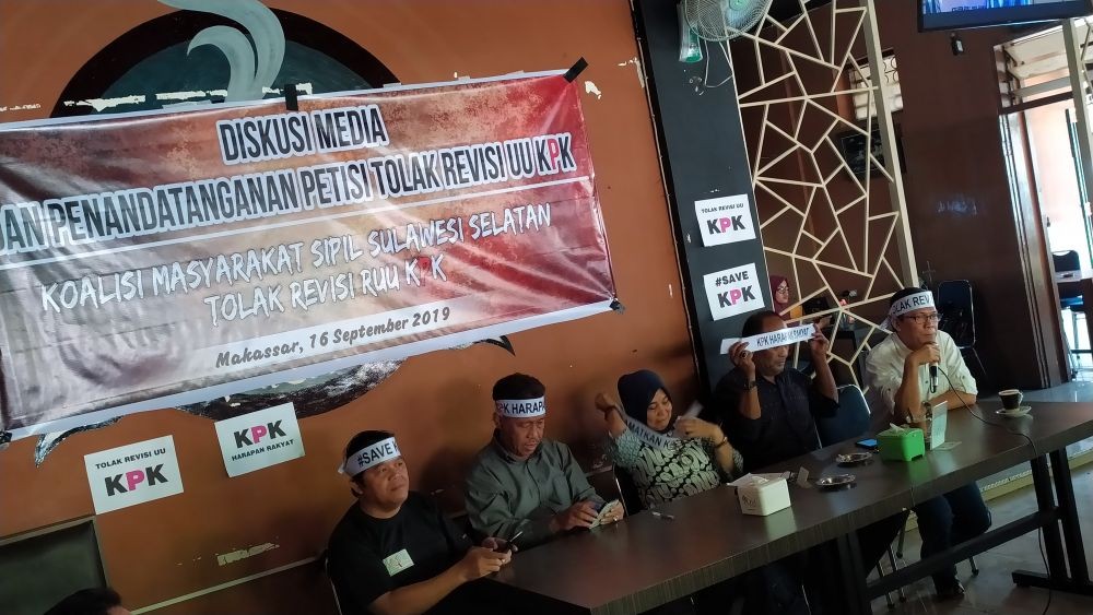 Dukungan dan Penolakan Revisi UU KPK di Makassar Berlanjut  