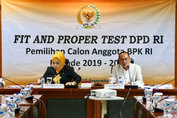 DPD RI Segera Putuskan Hasil Fit and Proper Test Calon Anggota BPK RI