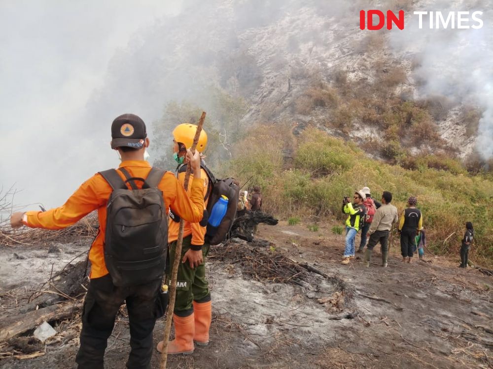 Kebakaran Hutan di Gunung Slamet Meluas, 5 Titik Api di Selatan-Barat