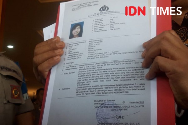 Masuk dalam DPO, Veronica Koman Kini Berstatus Buronan Polda Jatim