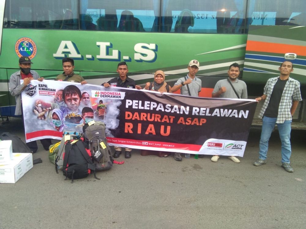 Bantu Korban Kabut Asap, ACT Sumut Kirim Relawan ke Riau