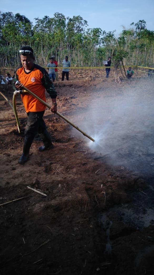 Muncul Api Dari Tanah di Ponorogo, BPBD Ungkap Sebabnya