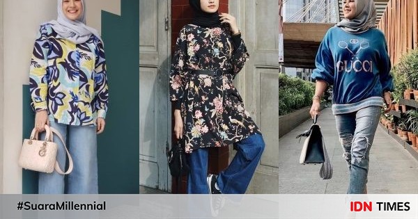 9 Padu Padan Celana  Jeans  untuk  Hijabers  Stylish dalam 