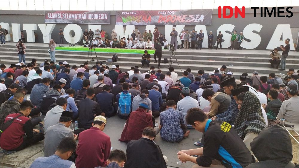 Kumpul di Losari, Warga Makassar Doakan Kedamaian Wamena