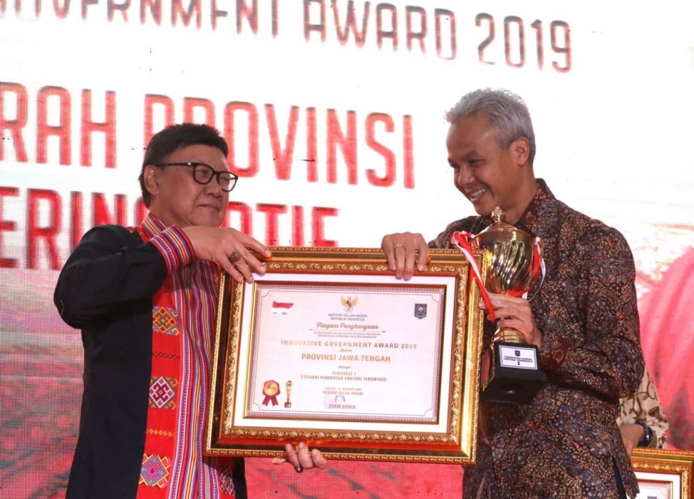 Jateng Raih Penghargaan Provinsi Paling Inovatif Ungguli Jabar dan DKI