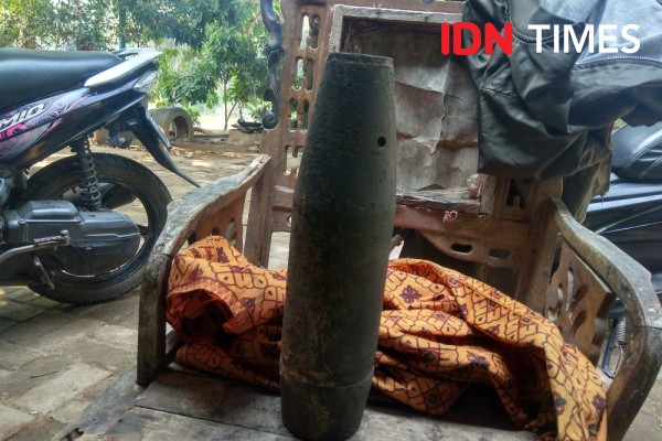 Mortir Sisa Perang Kemerdekaan Ditemukan di Sungai Cisadane