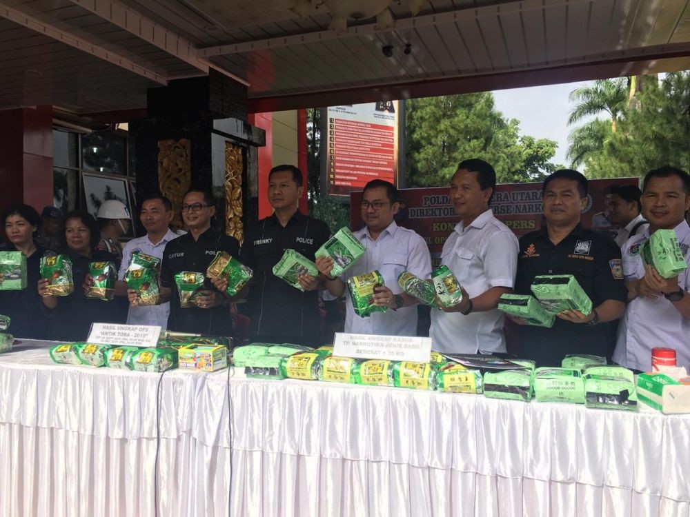 Tiga Pengedar Narkoba dari Aceh Diringkus, 34 Kilogram Sabu Disita