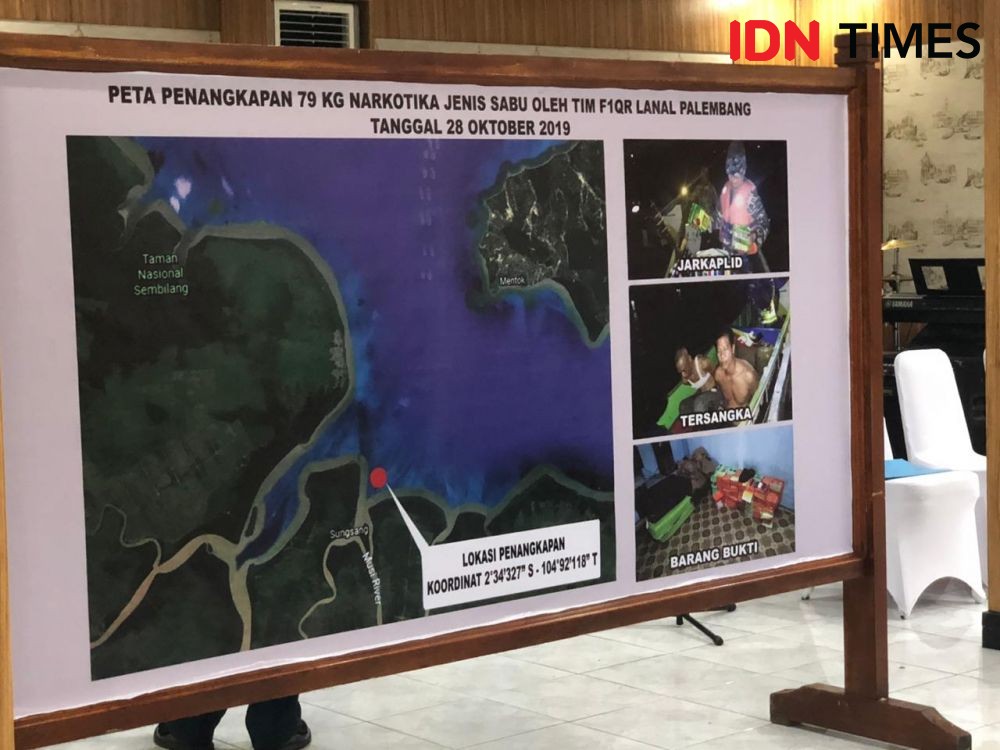 TNI AL Gagalkan Peredaran 79Kg Sabu Asal Malaysia di Perairan Sumsel