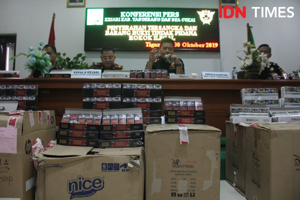 Bea Cukai Tangerang Sita 160.000 Batang Rokok Ilegal 