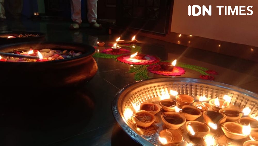 [FOTO] Meriahnya Perayaan Diwali, Festival of Lights di Medan