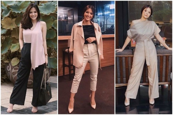 10 Inspirasi Outfit Bernuansa Nude ala Sonya Pandarmawan
