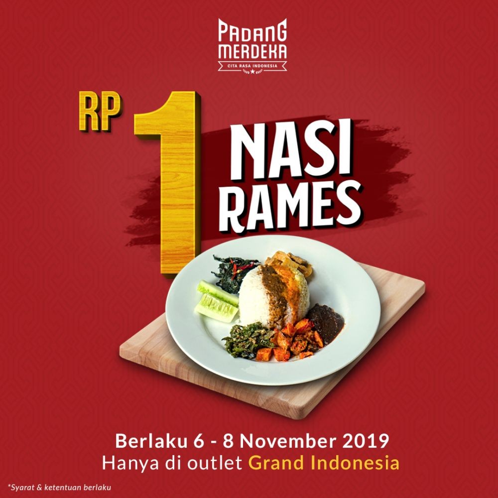 10 Promo Makan Murah Selama November, Ada yang Cuma Satu Rupiah!