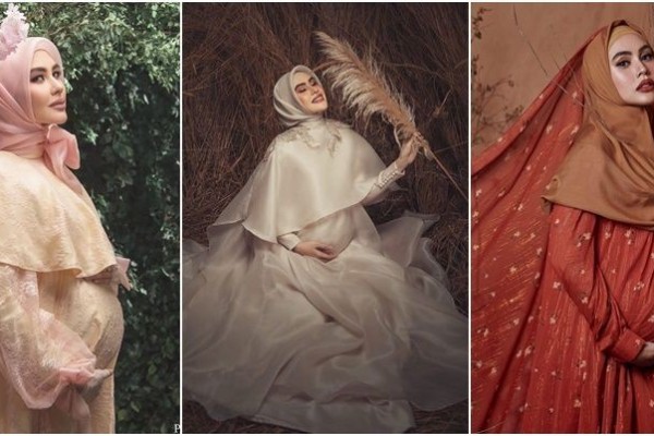 Maternity Shoot dengan Hijab ala Kartika Putri, Auranya Keibuan Banget