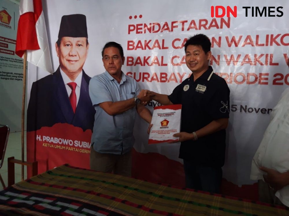 Setelah NasDem dan PSI, Awey Daftar ke Gerindra untuk Pilwali Surabaya